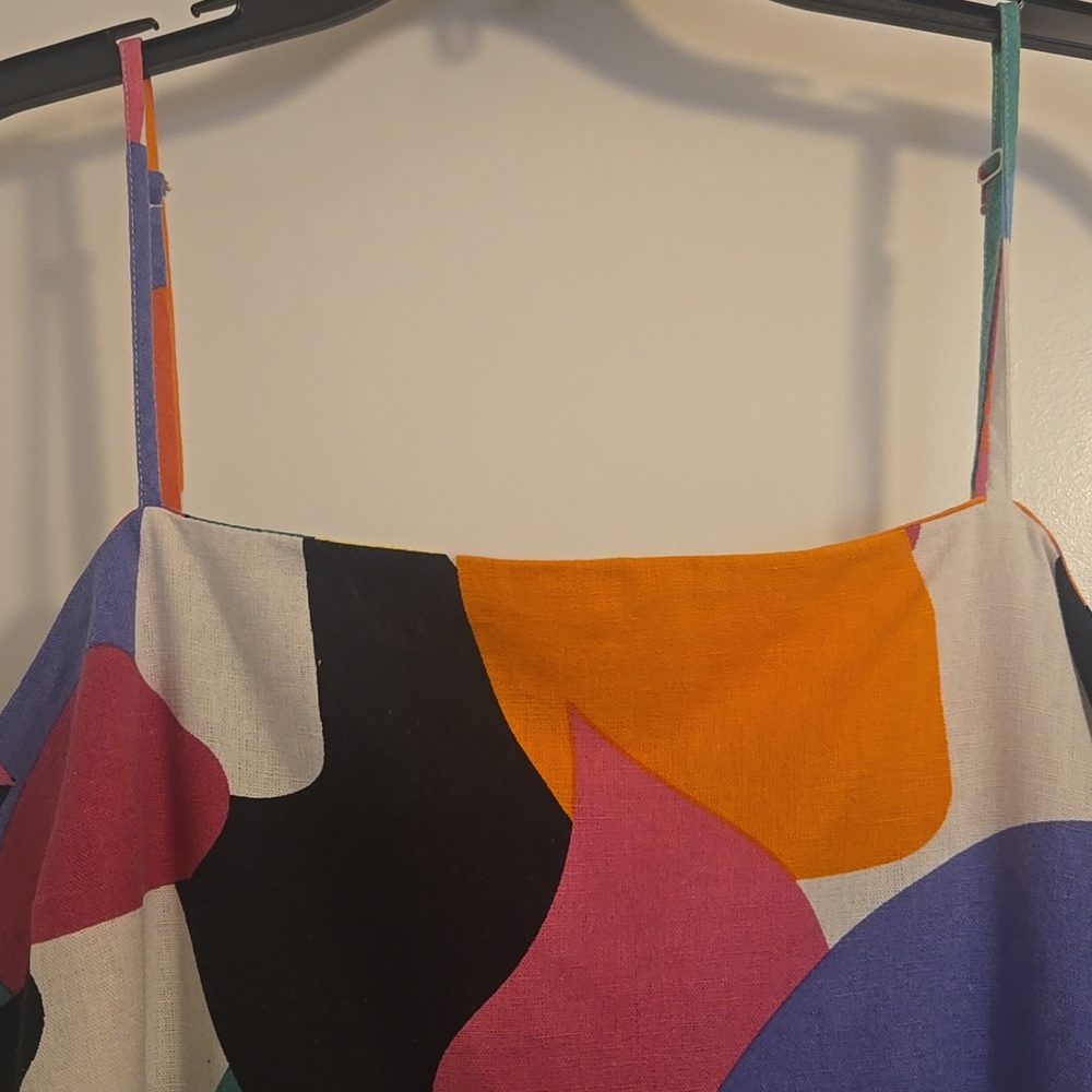 a new day Multicolor Abstract Slip Dress in Black, Orange, Cream - Picture 2 of 5